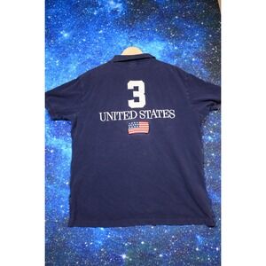 Polo Ralph Lauren Big Pony Polo Shirt Mens XL Navy Team USA Flag 3 United States